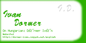 ivan dormer business card